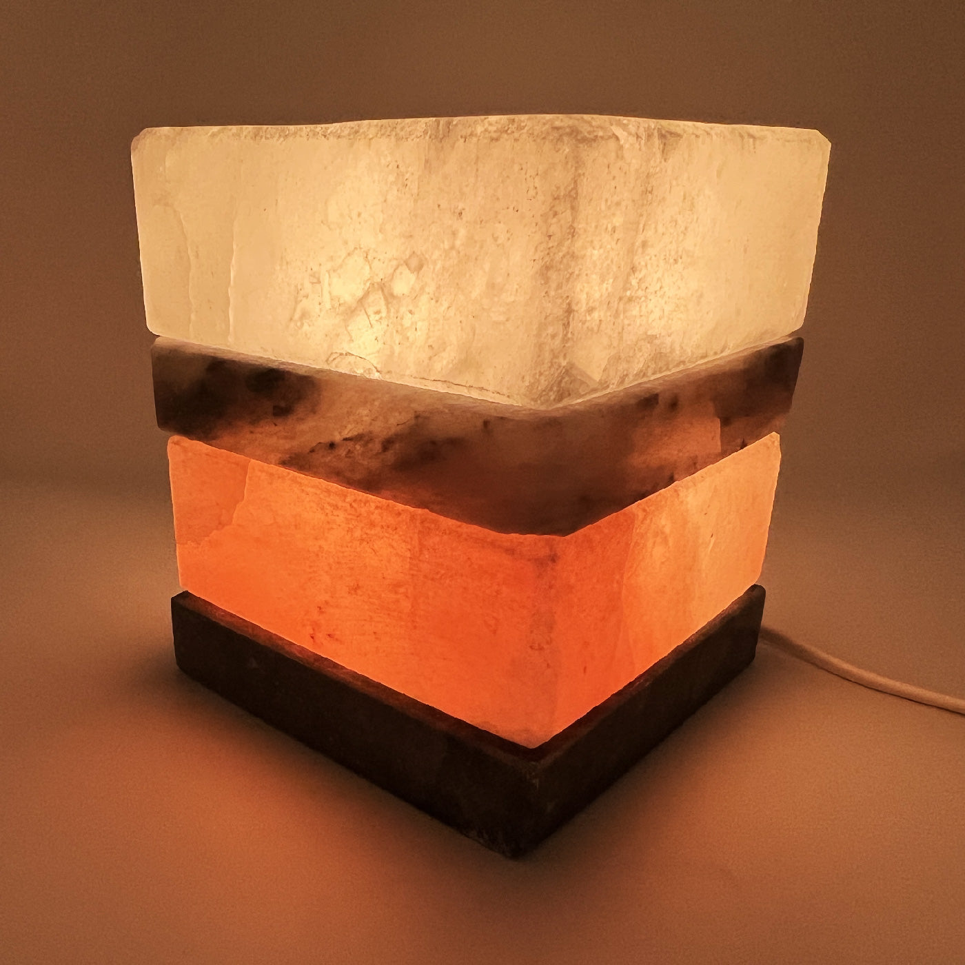 Salzlampe Kubus