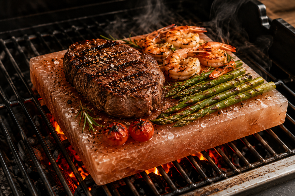 Grillplatte aus Salz