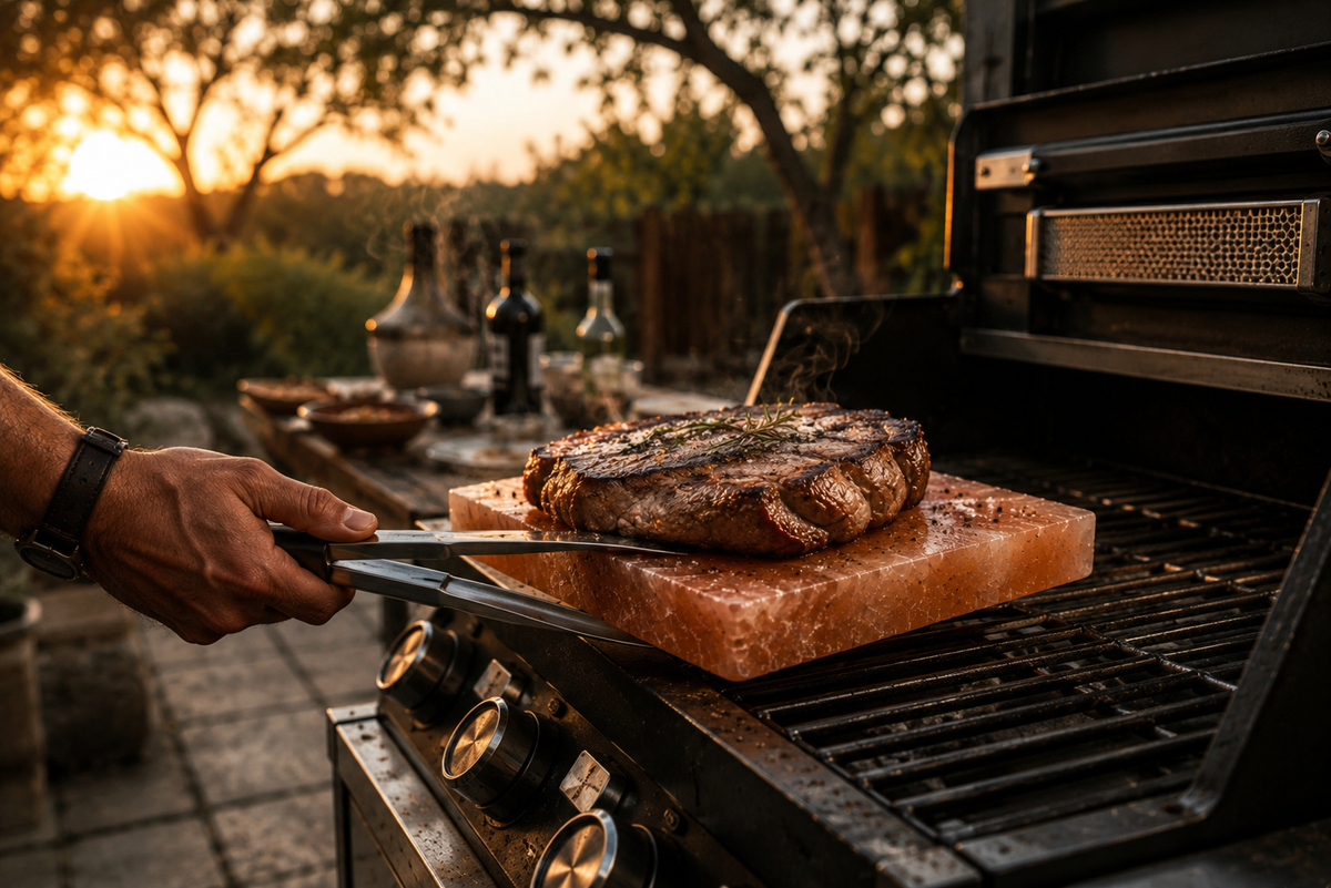 Grillplatte aus Salz