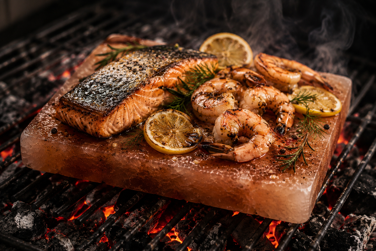 Grillplatte aus Salz
