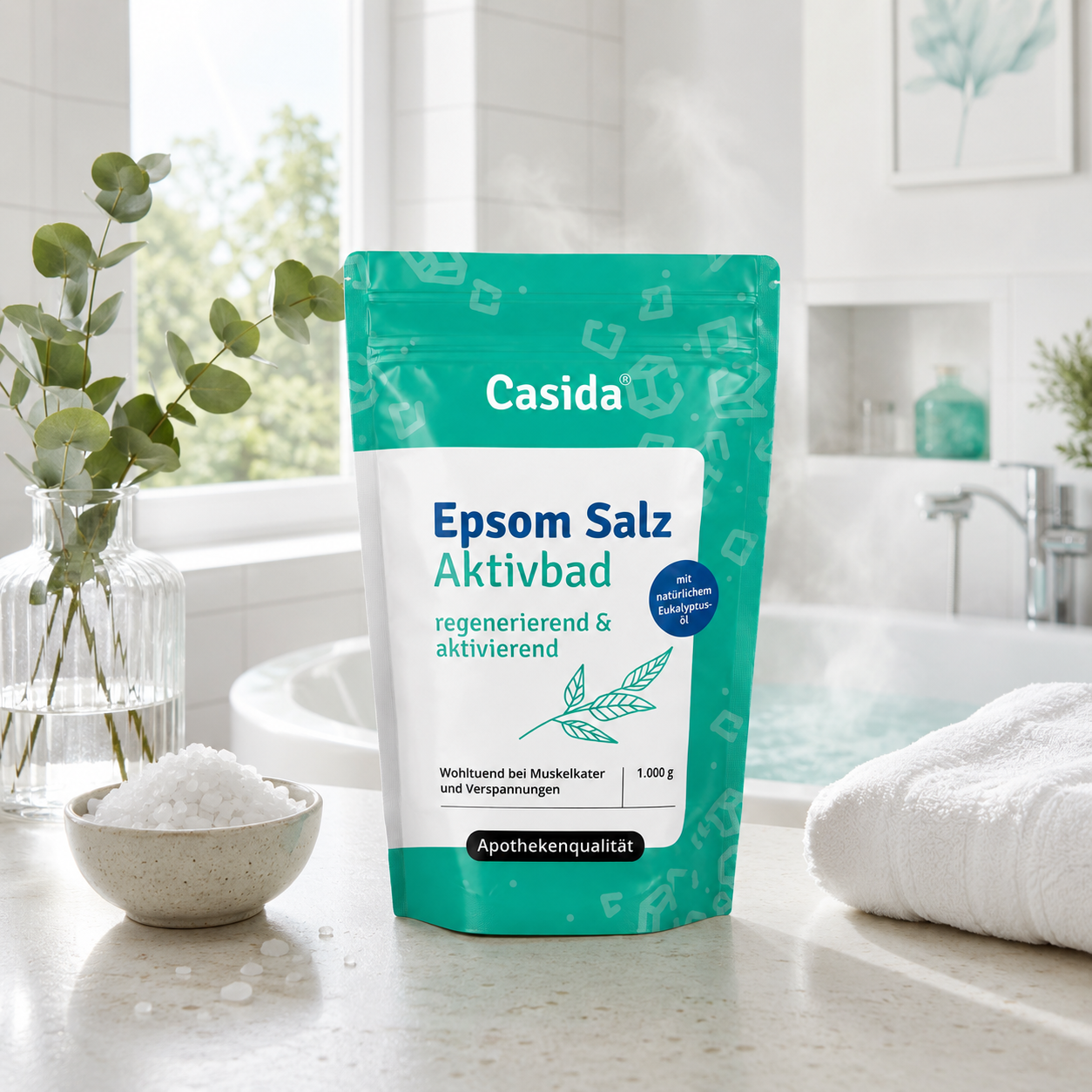 Casida Epsom Salz Aktivbad mit Eukalyptus & Rosmarin