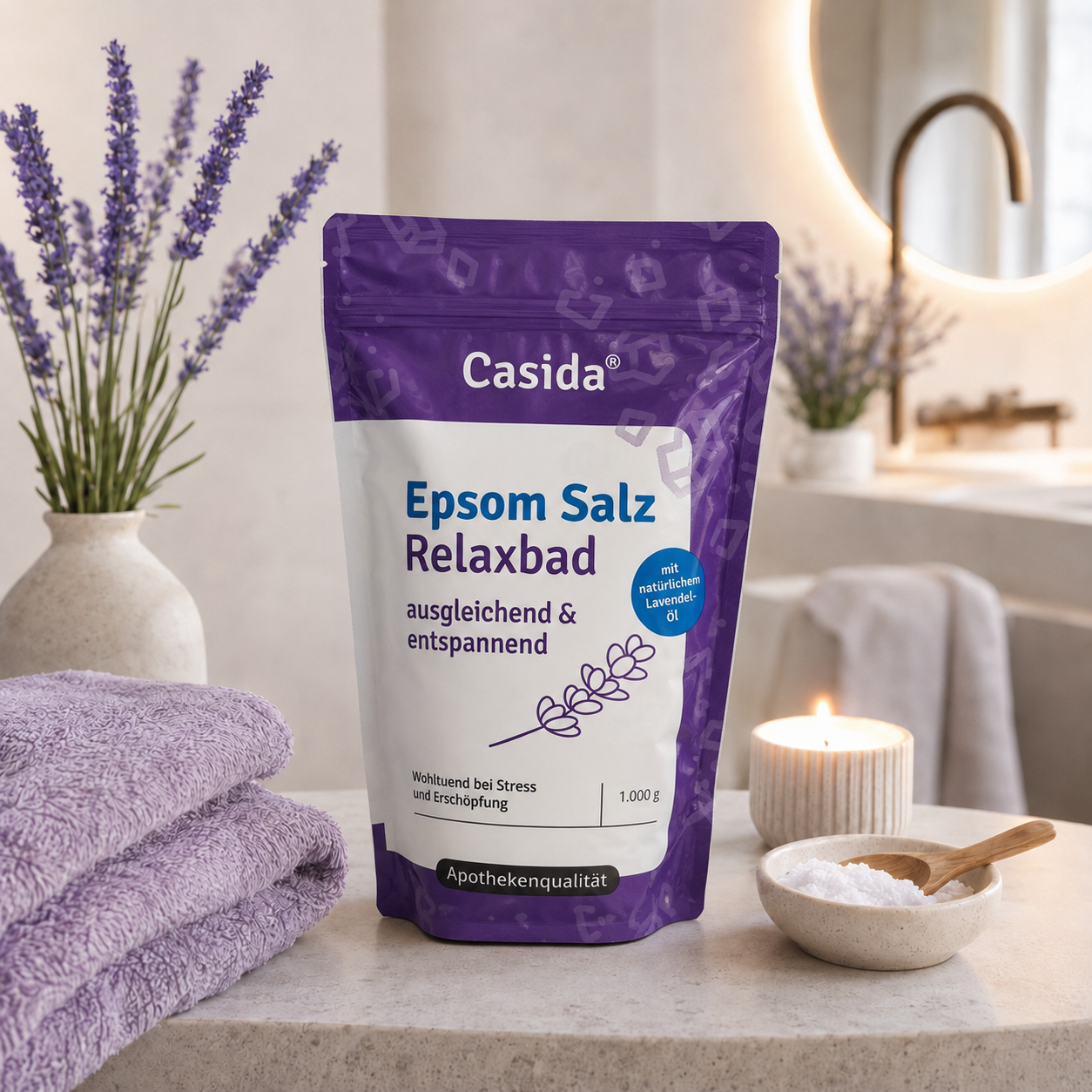 Casida Epsom Salz Relaxbad mit Lavendel
