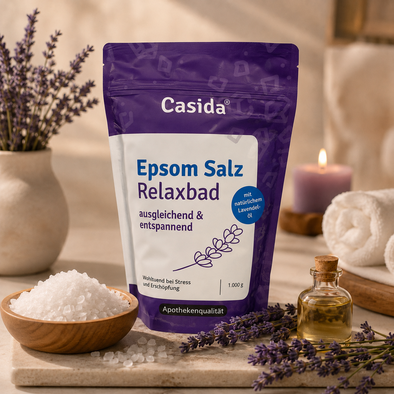 Casida Epsom Salz Relaxbad mit Lavendel