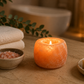 Teelichthalter aus Himalayasalz – Naturform