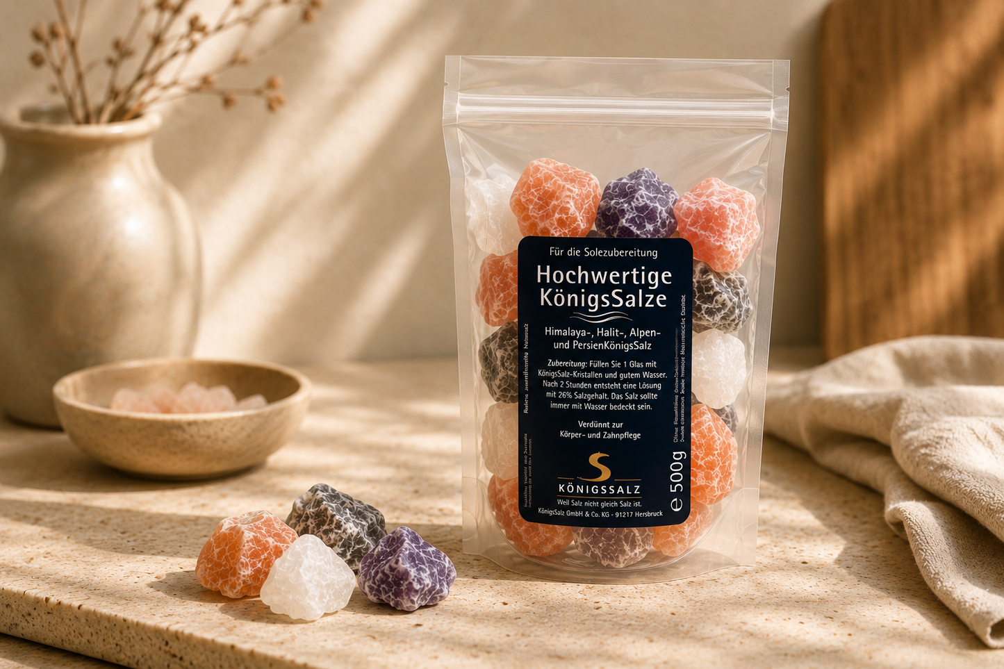 Salzkristalle zur Sole-Zubereitung 500g