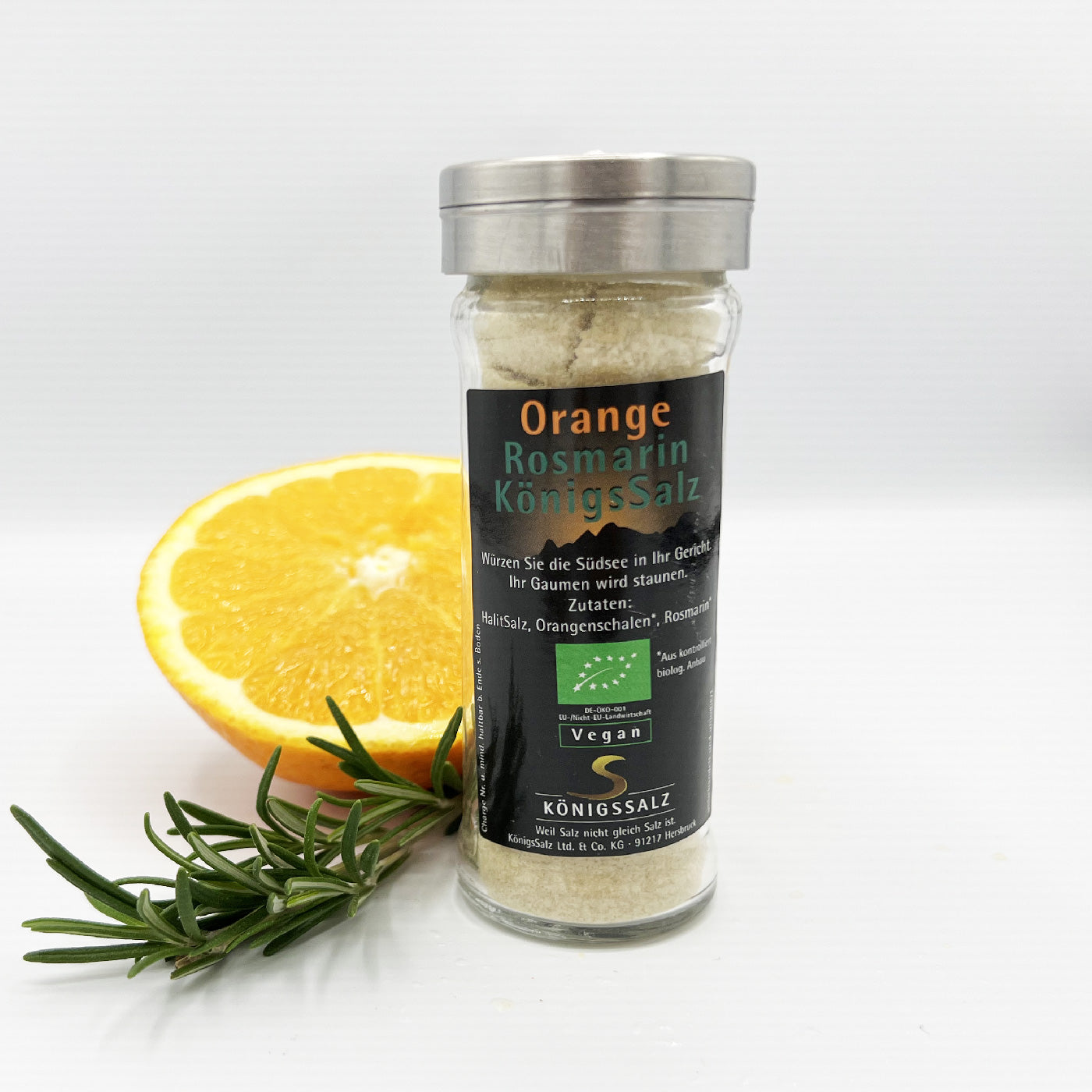 Orange-Rosmarin-Salz im Glas-Streuer 80g